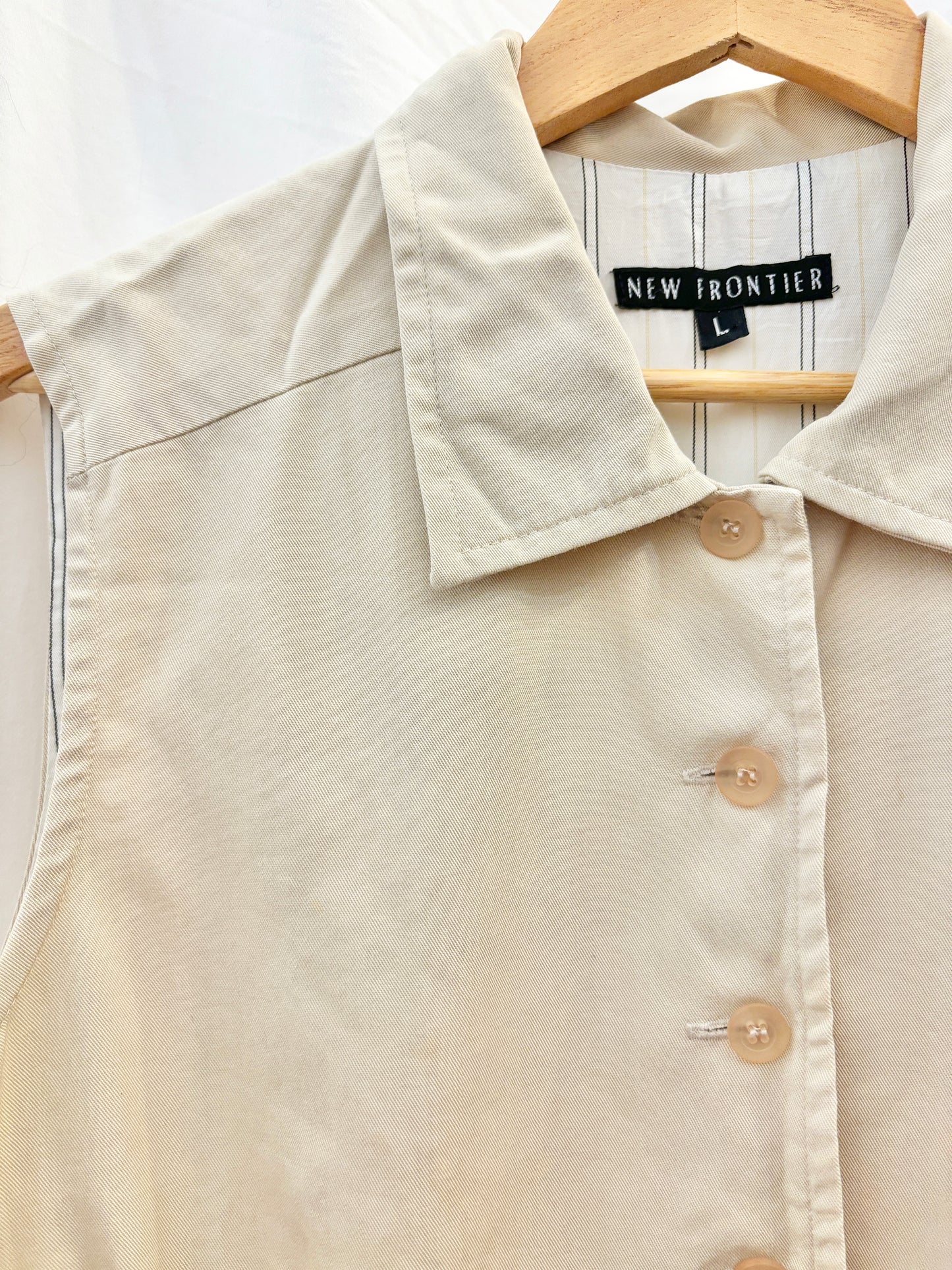 Vintage Cream Collared Vest