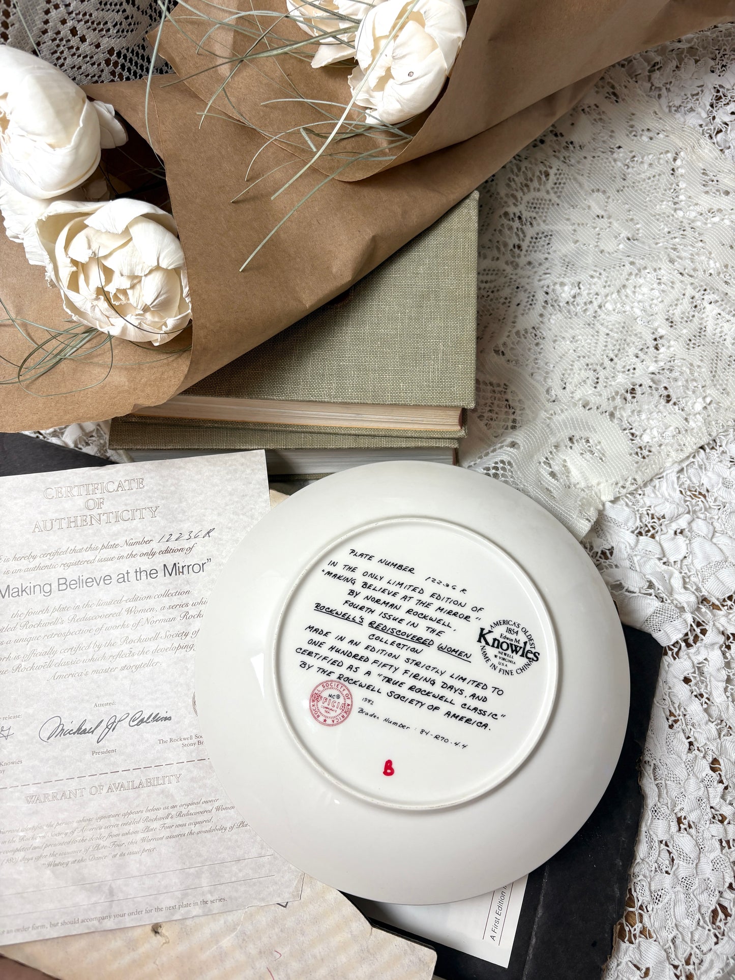 1982 Rockwell’s Rediscovered Women – “Making Believe in the Mirror” Collector Plate