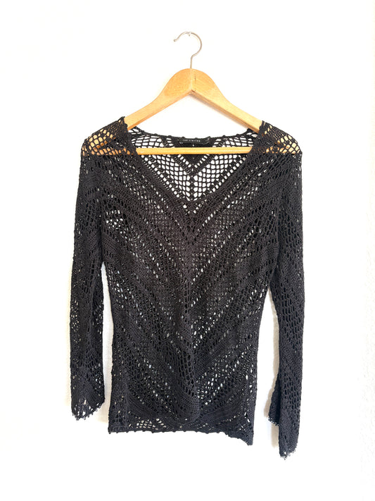 The Limited Women's Black Crochet top, Size L