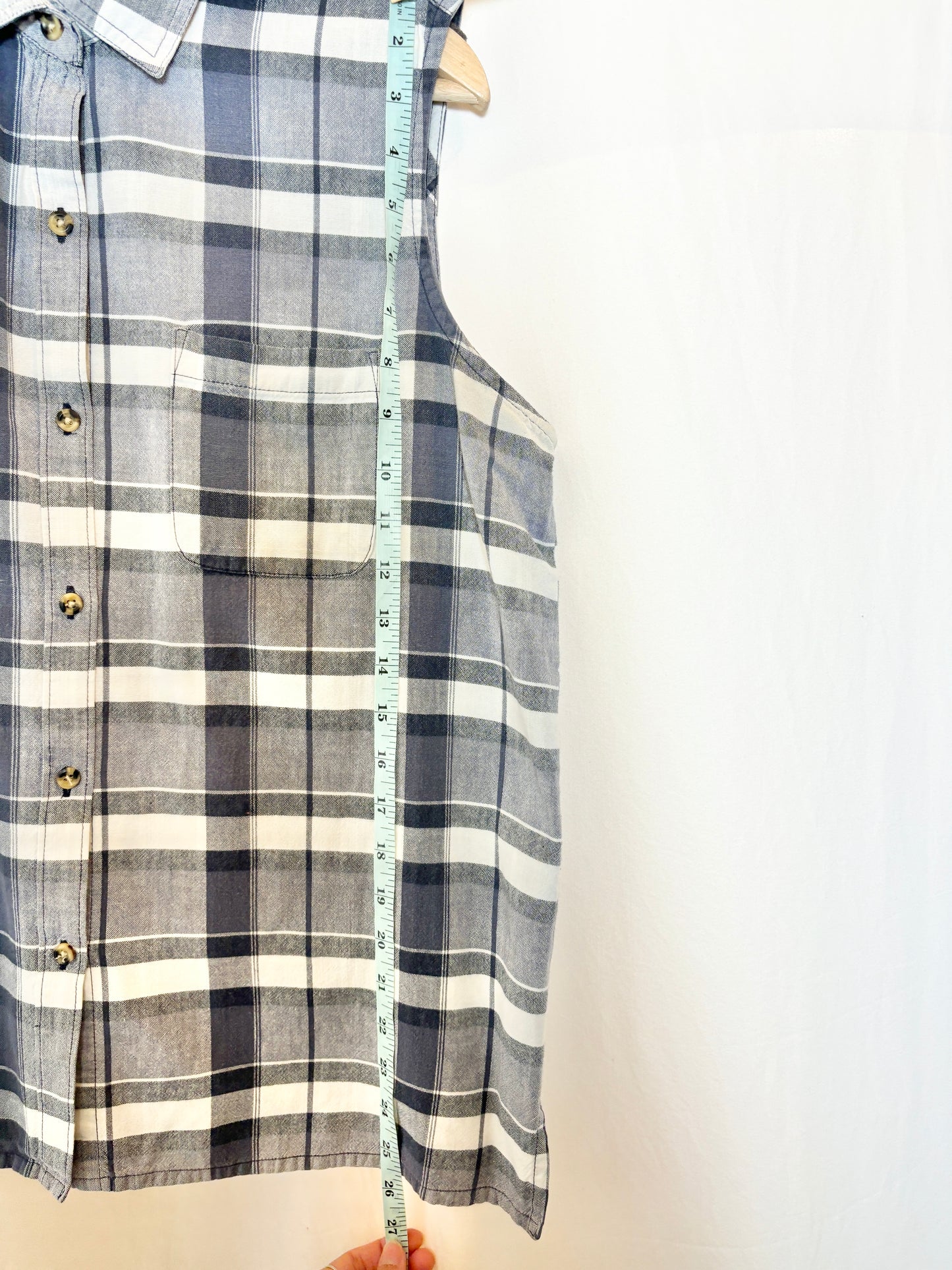 Vintage 90s Plaid Sleeveless Top