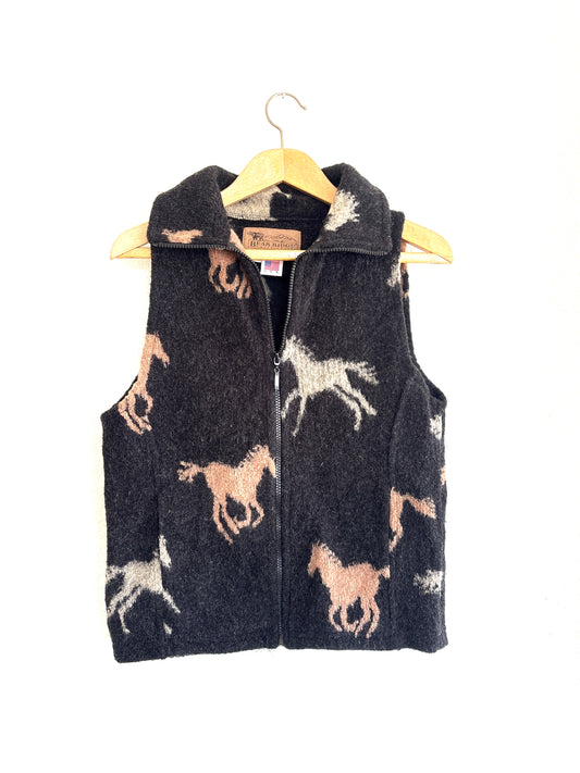 Vintage 1990s Bear Ridge Outfitters Horse Vest size S