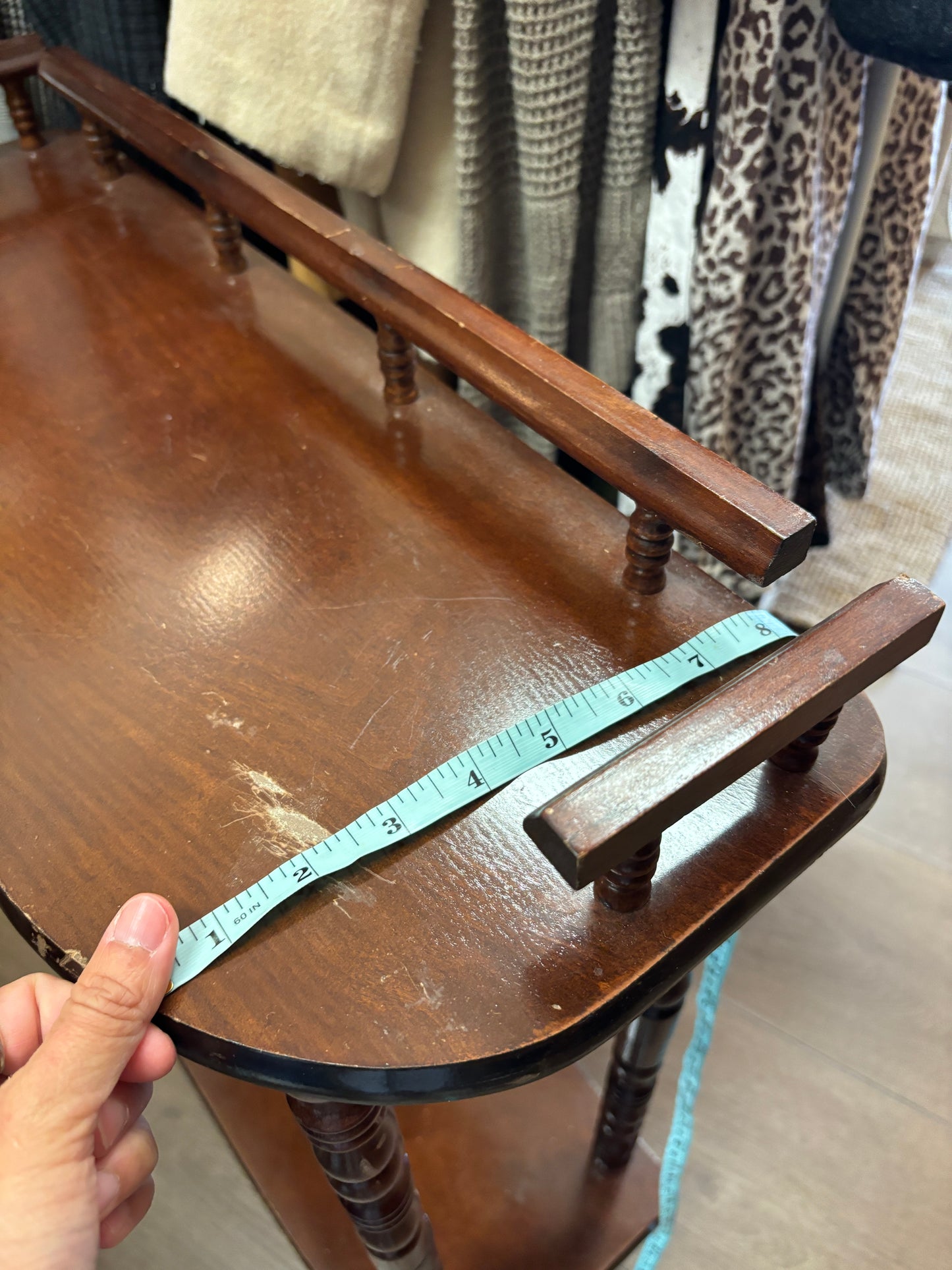 Vintage Wooden Console Table with Drawer