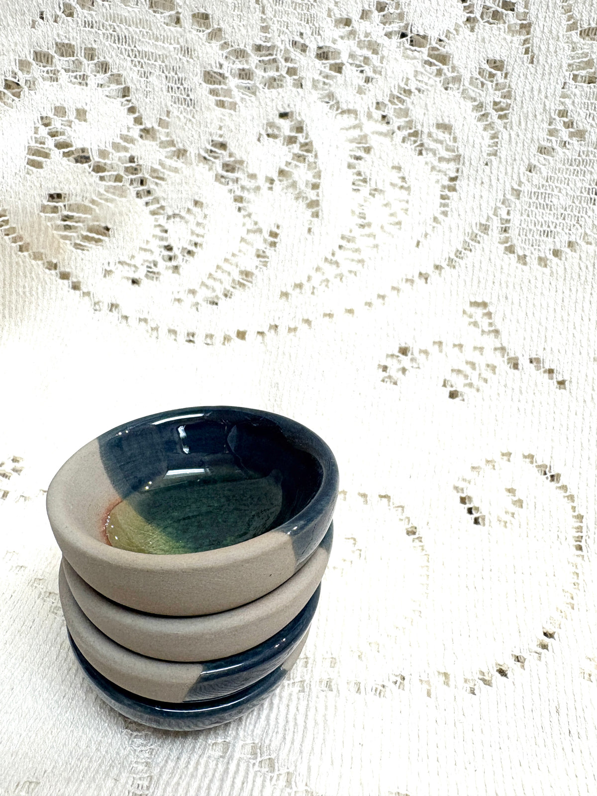 Mini Round Ceramic Trinket Bowl