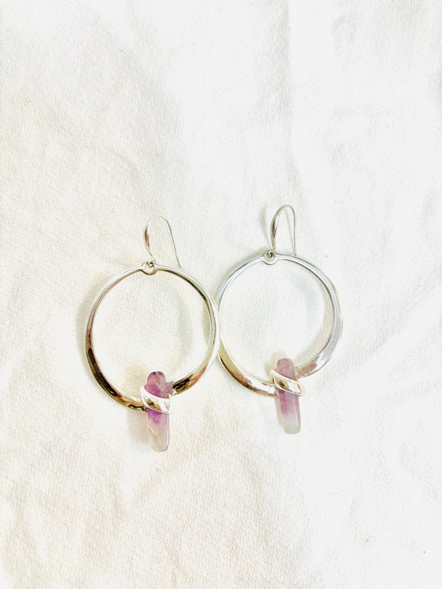 Soho Robert Lee Morris Amethyst Crystal Point Earrings