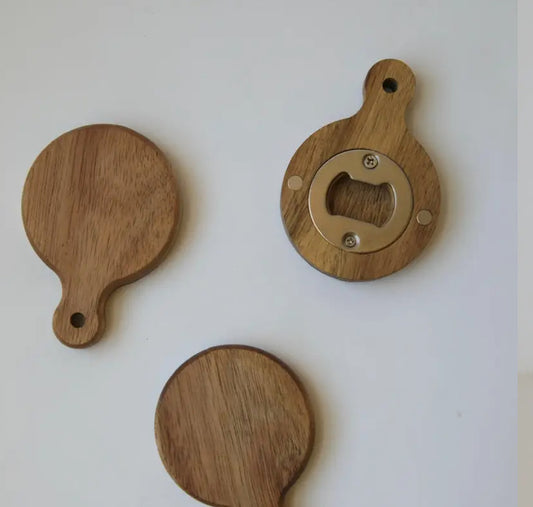 Wood Bottle Opener Coaster