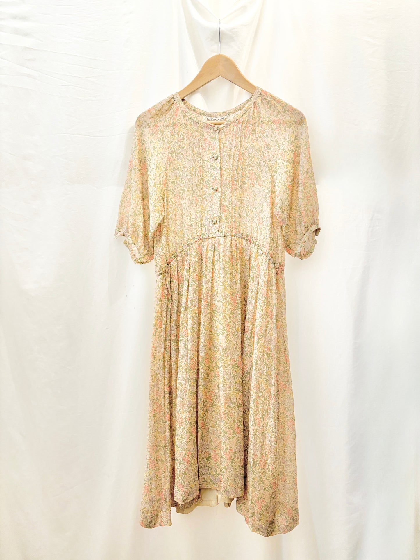 Vintage Floral Midi Dress