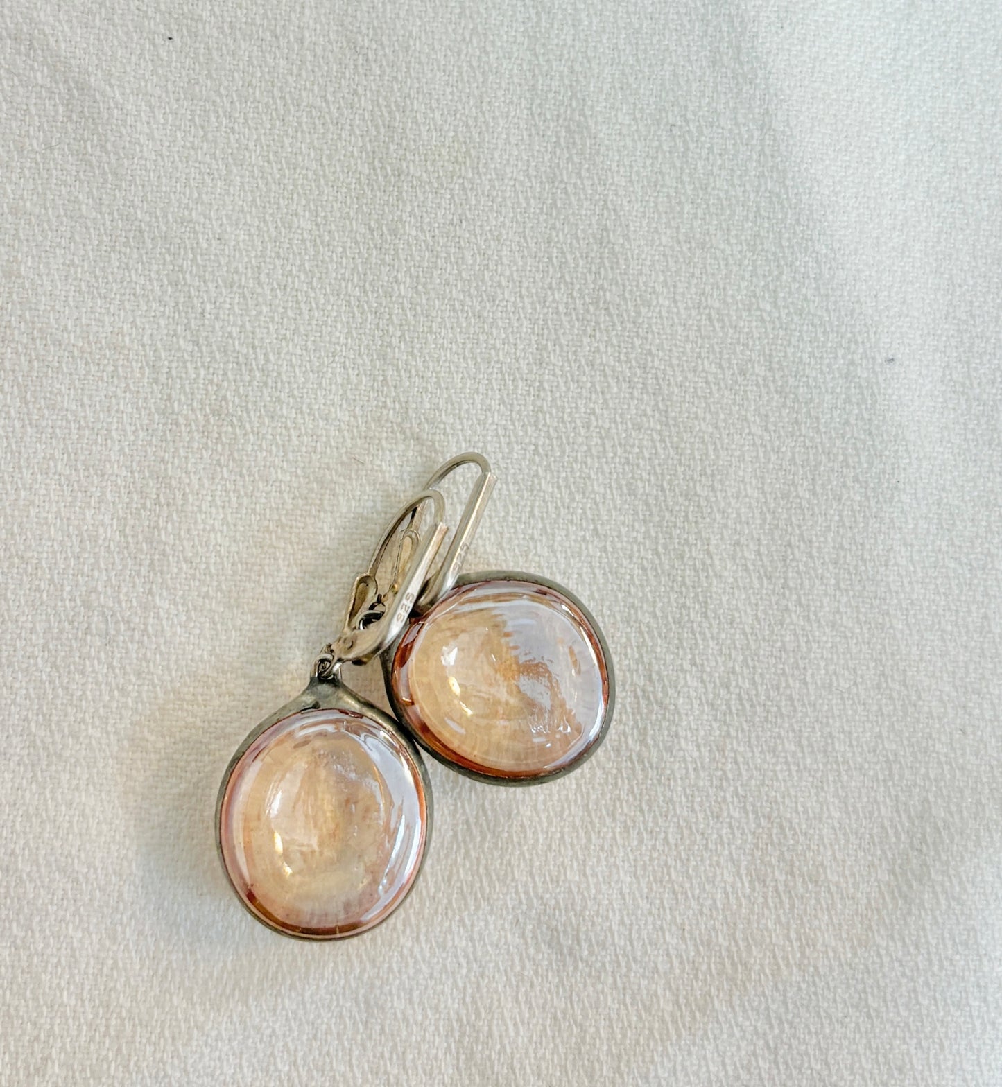 925 Sterling Silver Soldered Glass Earrings