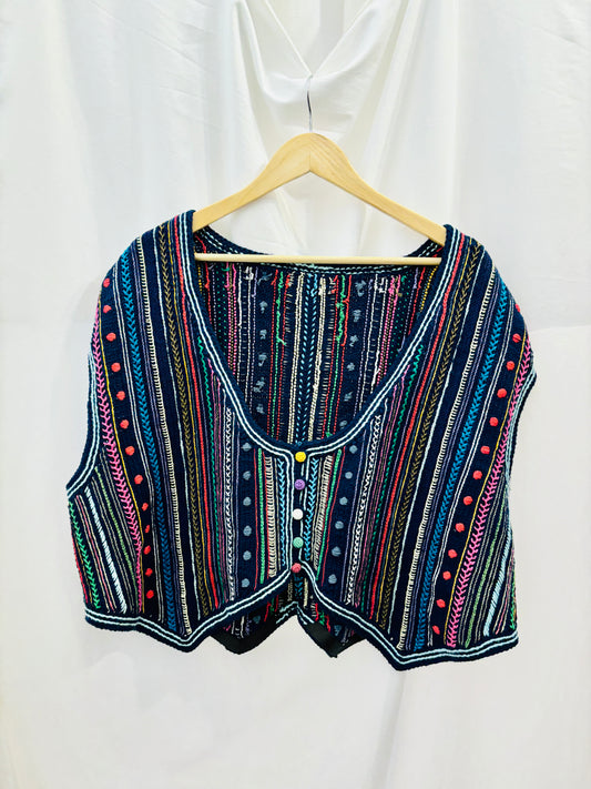 Handmade Embroidered Knit Vest