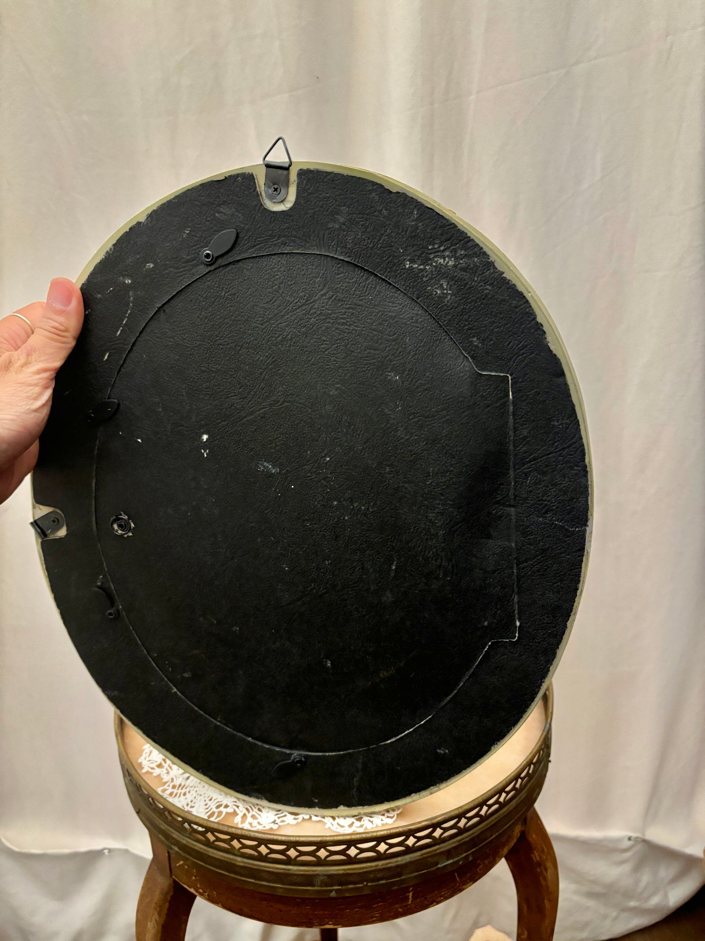 Vintage Floral Oval Mirror