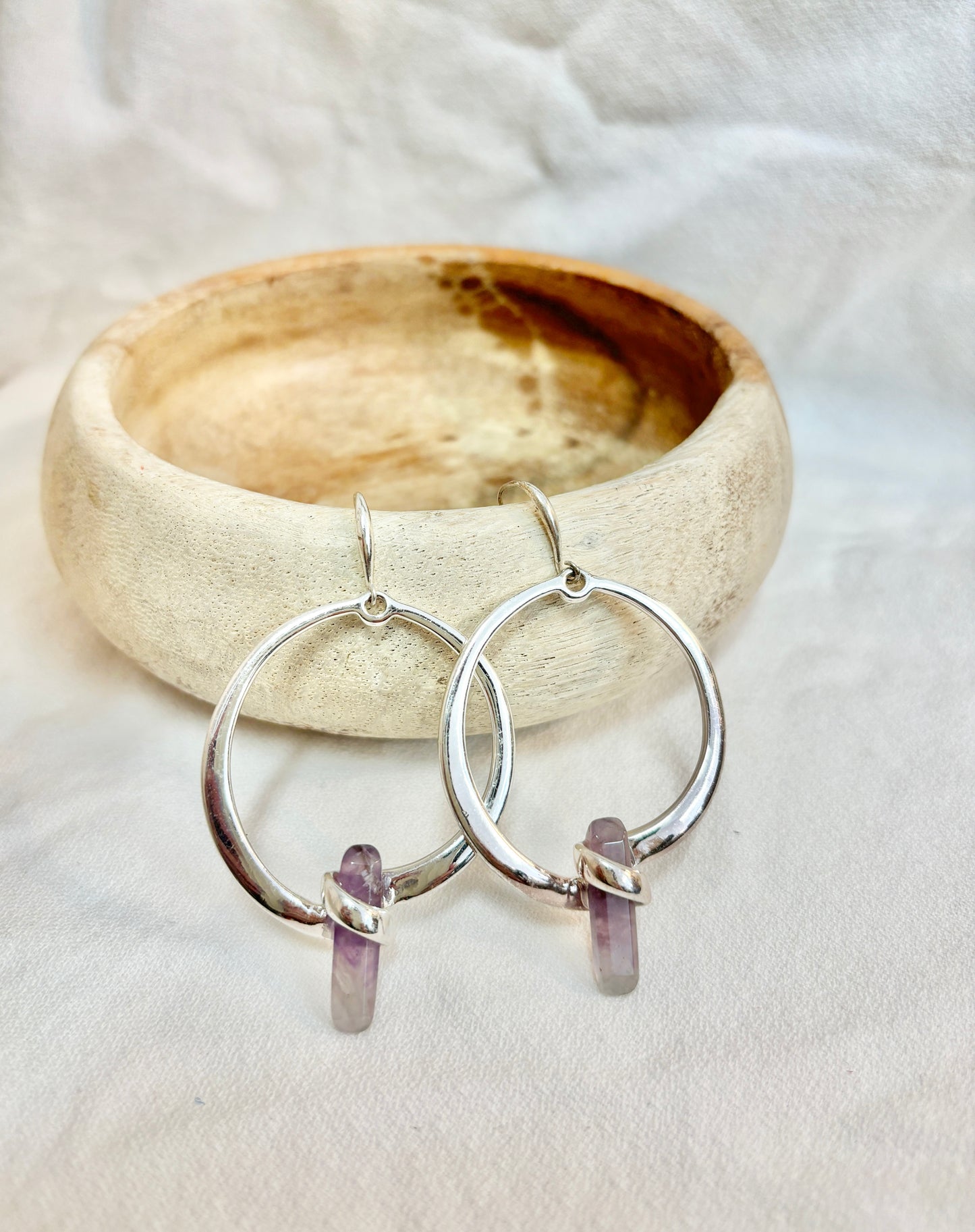 Soho Robert Lee Morris Amethyst Crystal Point Earrings