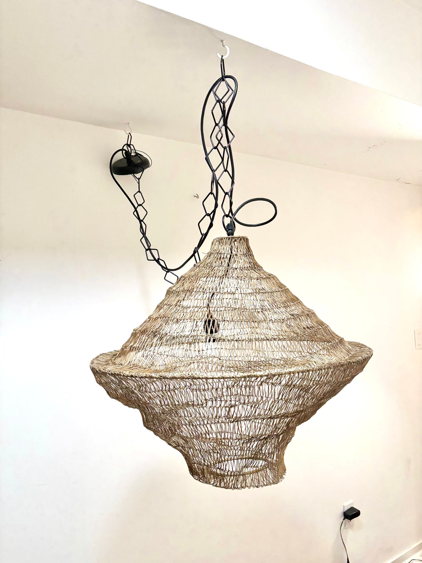 Iron Mesh Chandelier, Tiered