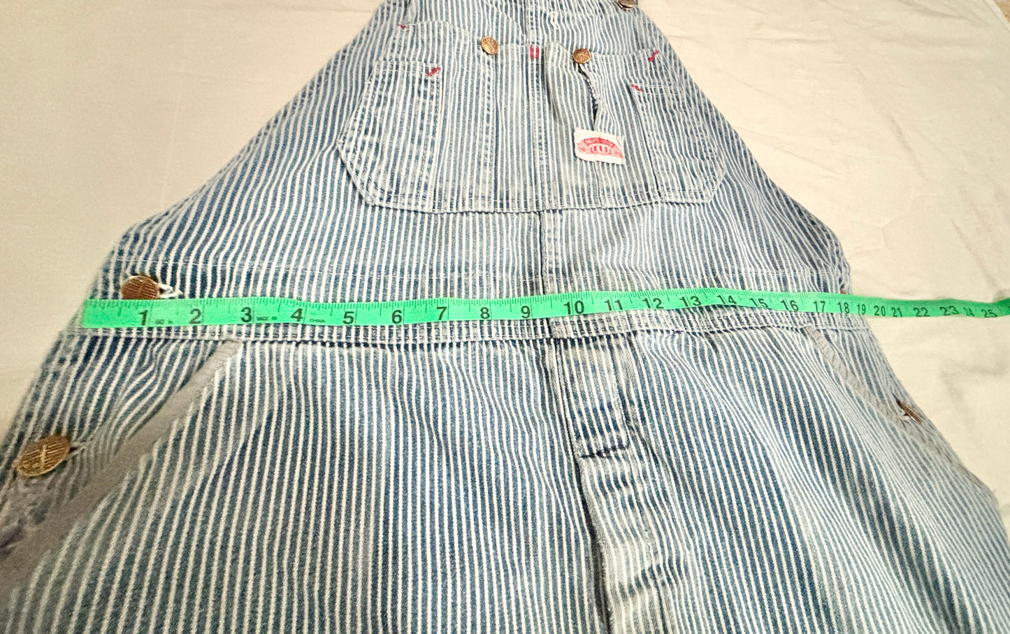 Round House hickory stripe overalls