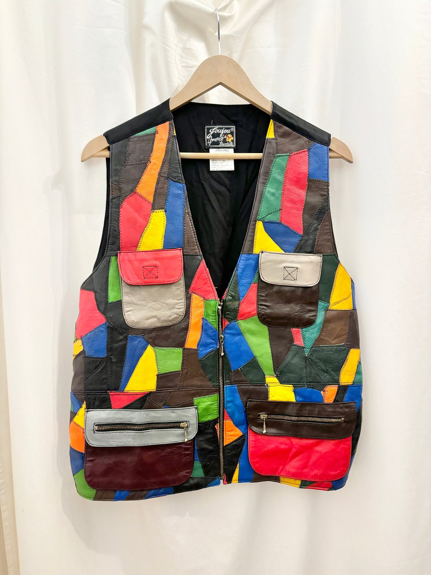 Patchwork Leather Vest