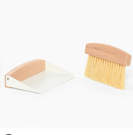 Wood Broom Dustpan Set