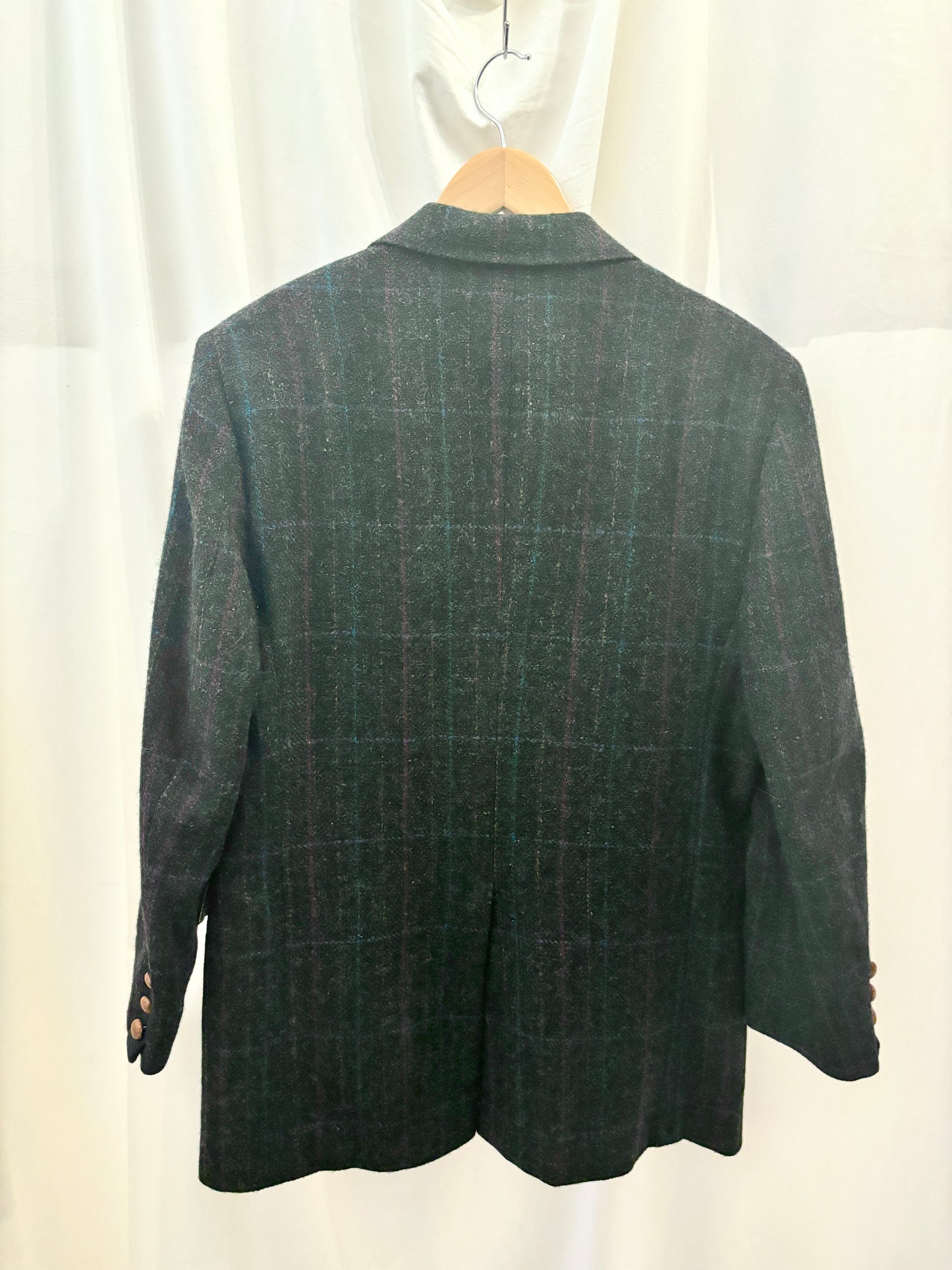 VTG 70s Wool Plaid Blazer