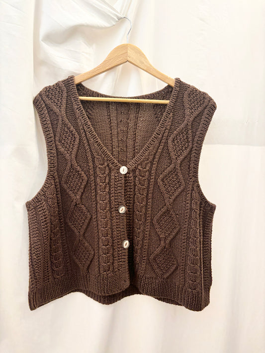 Handmade Brown Knit Sweater