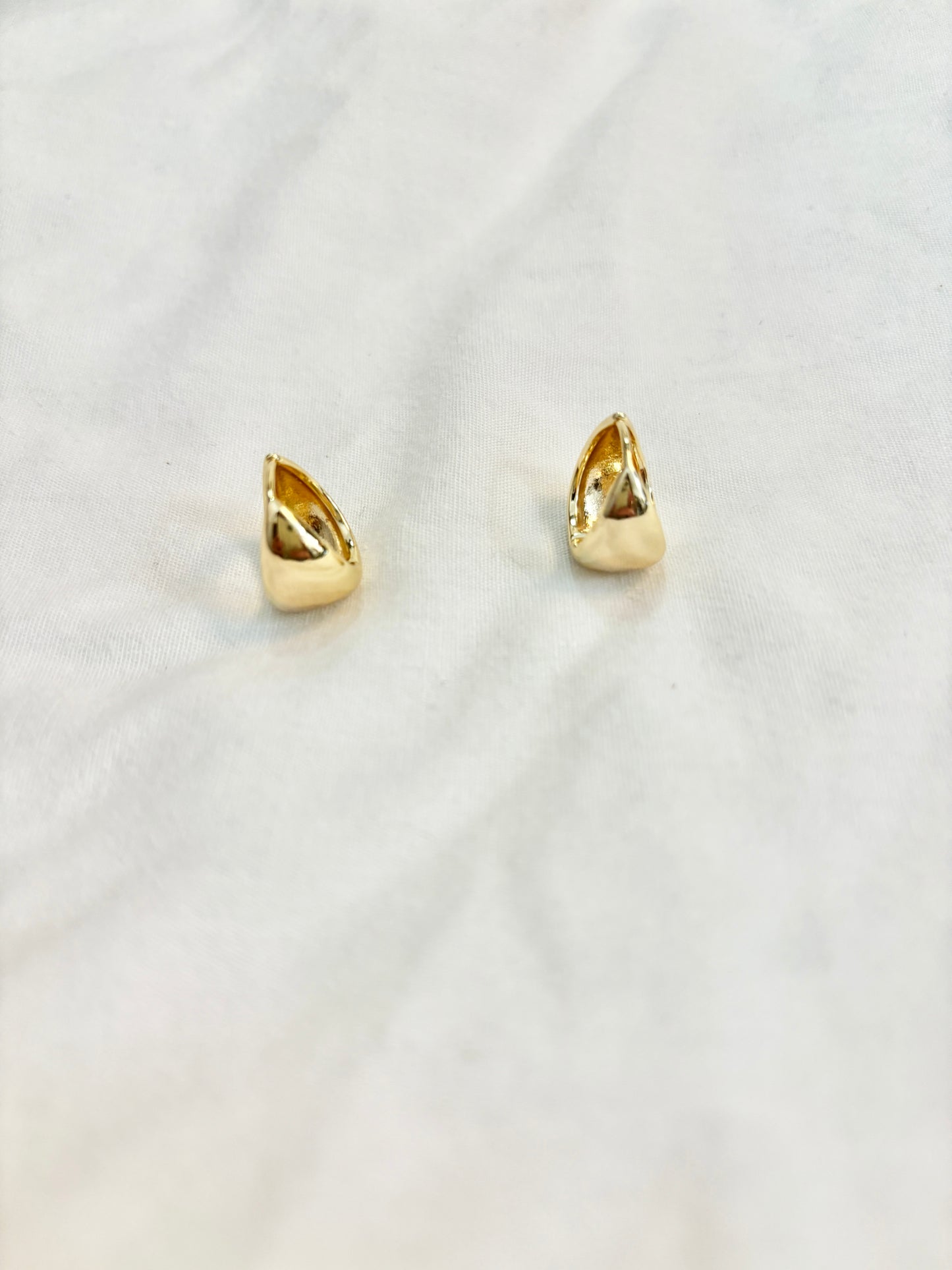 24K gold filled dome hoops