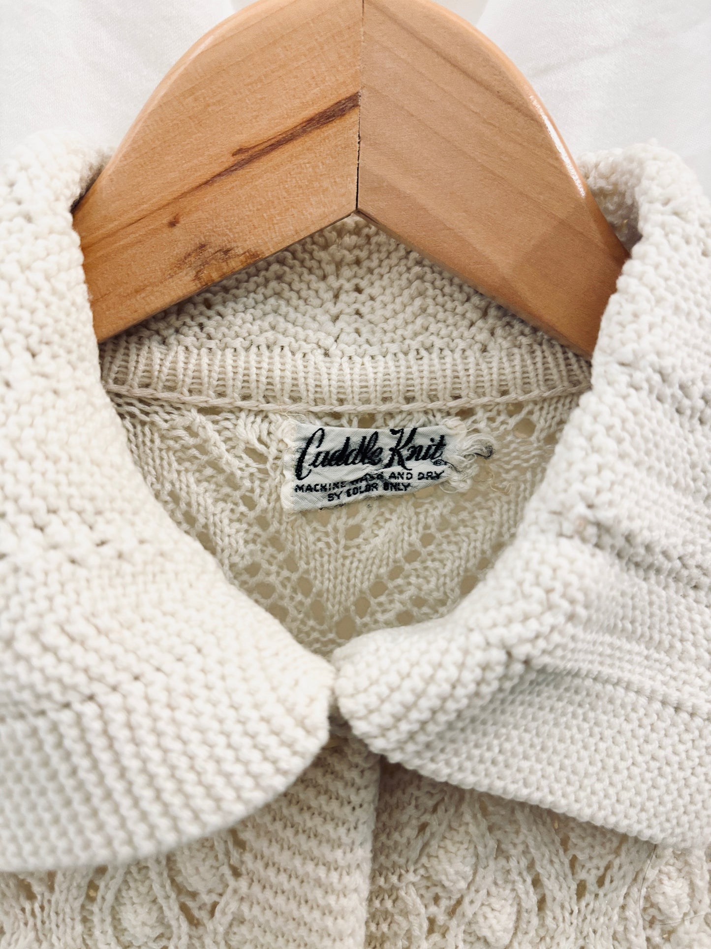 Vintage Cream Knit Sweater