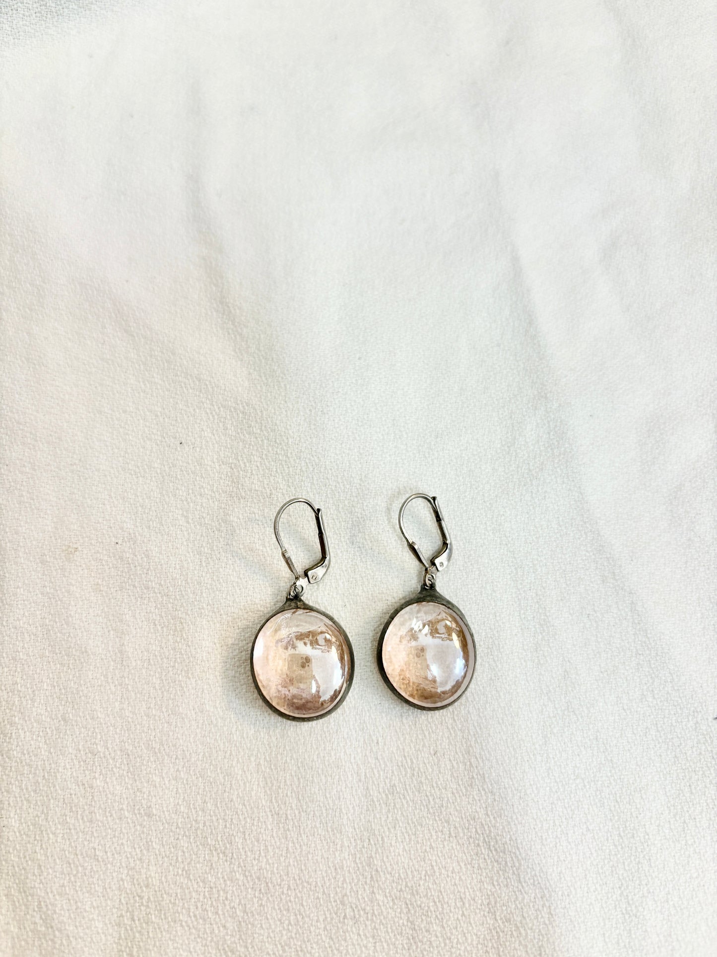 925 Sterling Silver Soldered Glass Earrings