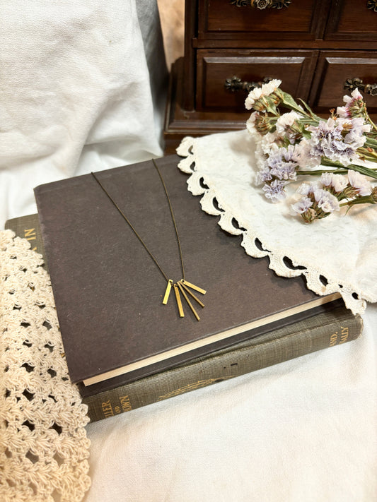 Minimalist brass necklace
