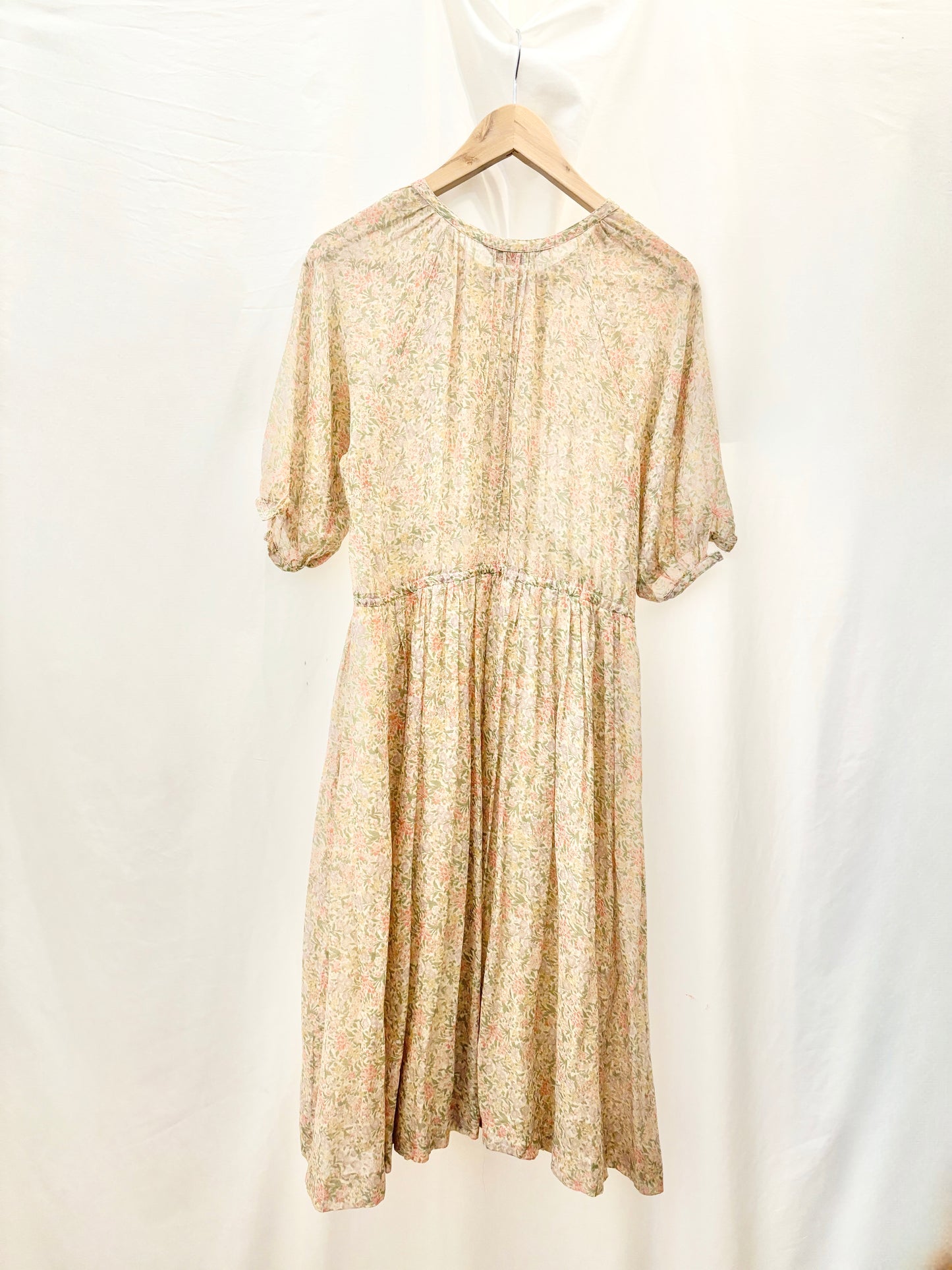 Vintage Floral Midi Dress