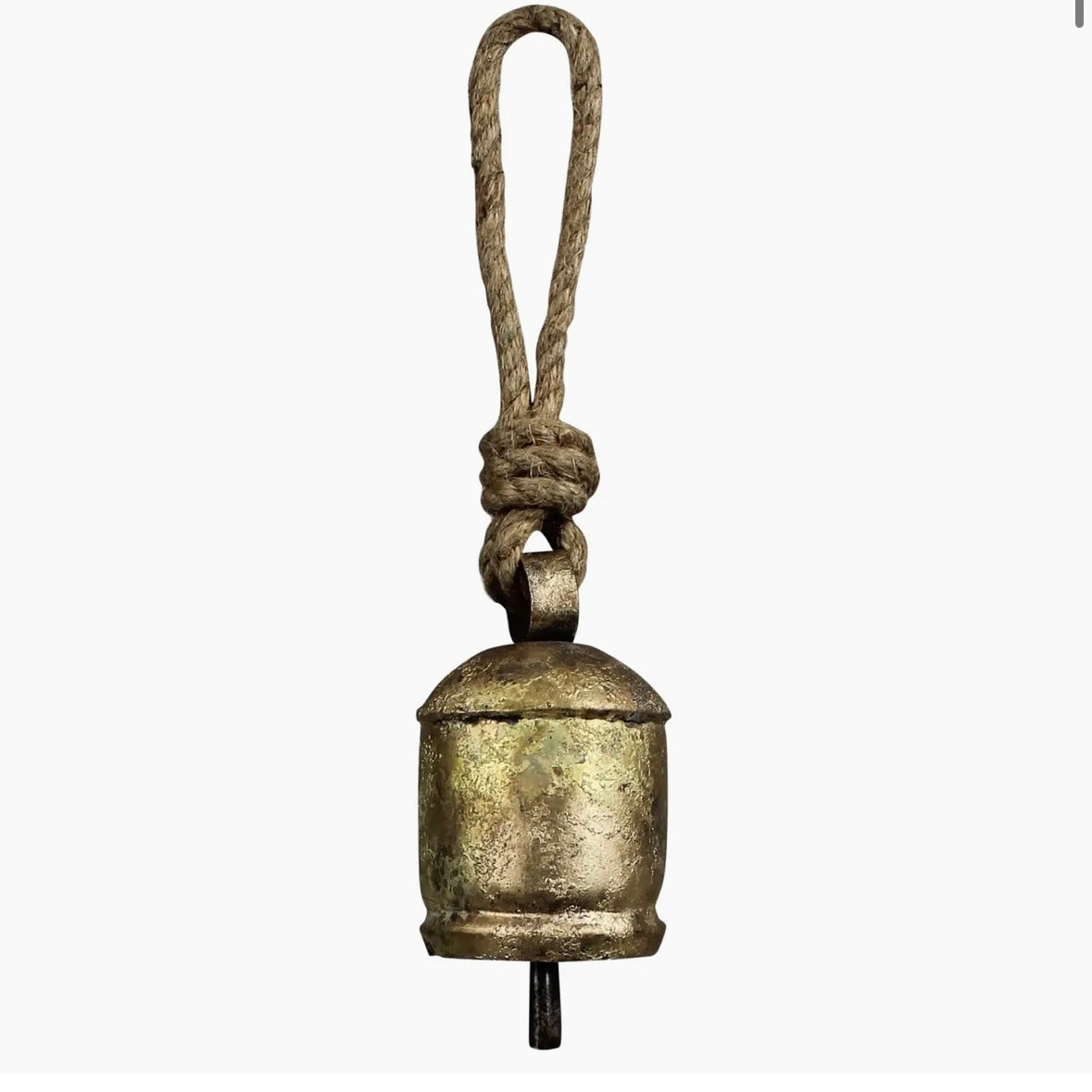 Chauk Bell with Rope Hanger, Brass
