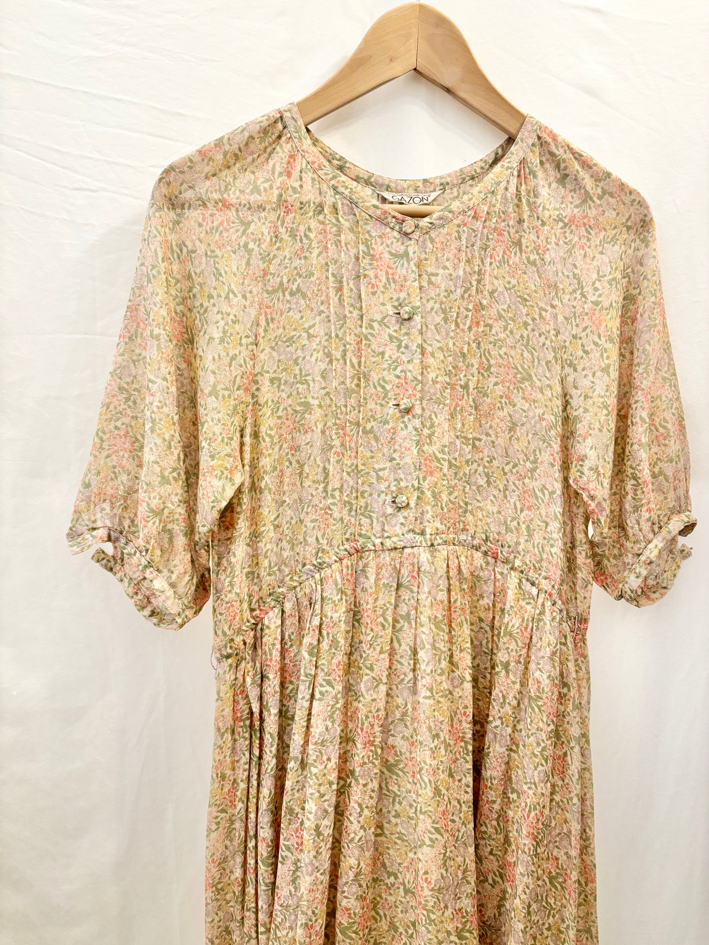 Vintage Floral Midi Dress
