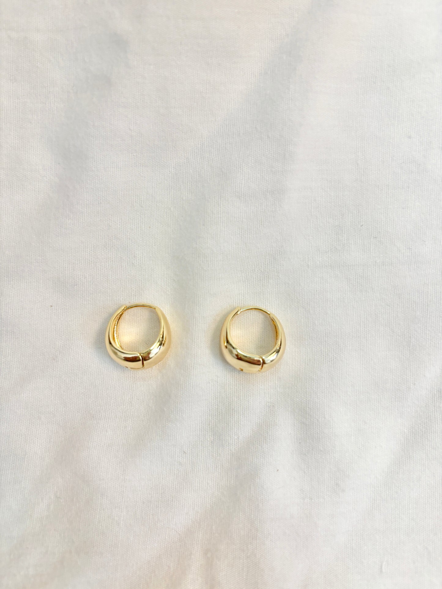 24K gold filled dome hoops