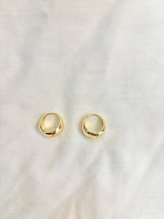 24K gold filled dome hoops