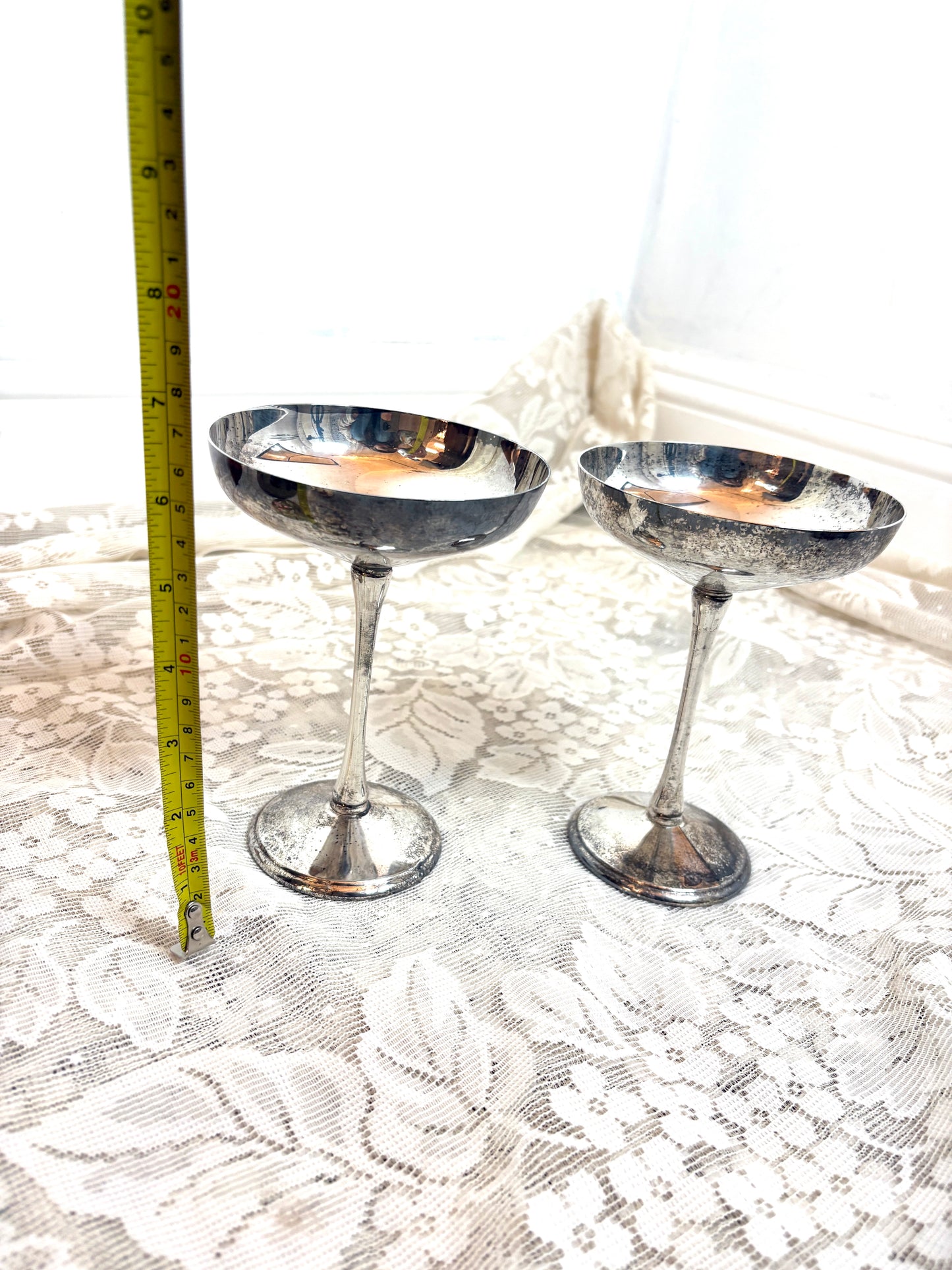 Pair of Silver Plated Champagne, Spain, 1980