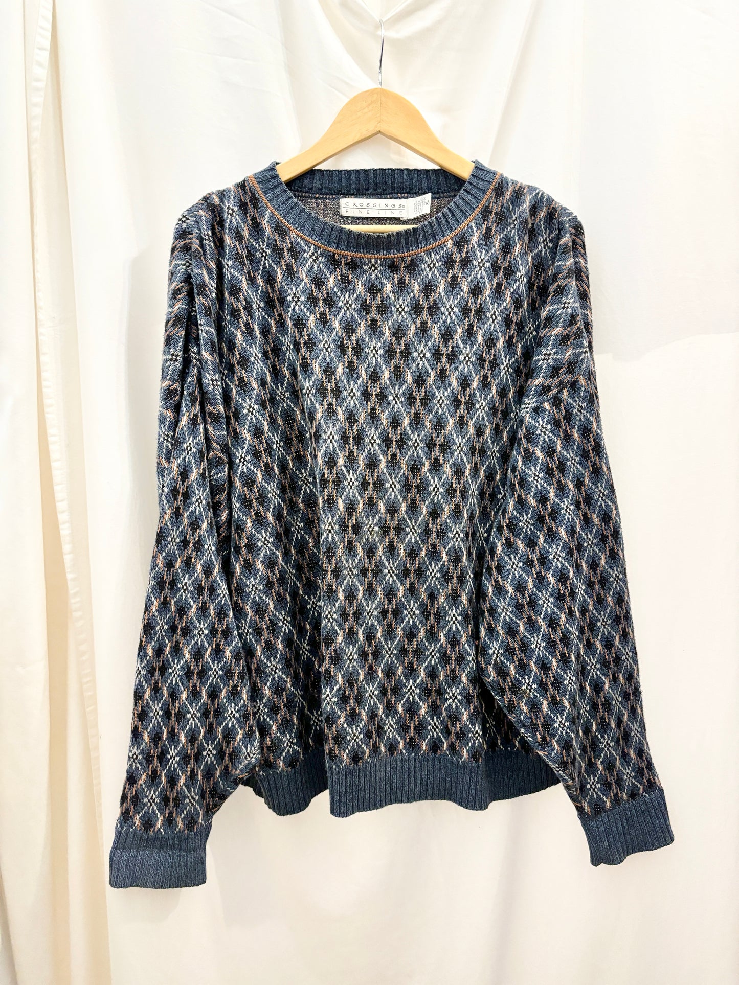 Geometric Cotton Sweater