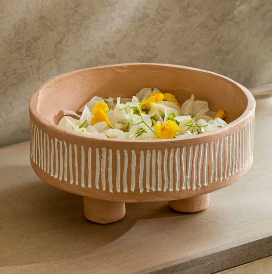 Handcrafted Ecomix Coral Bowl