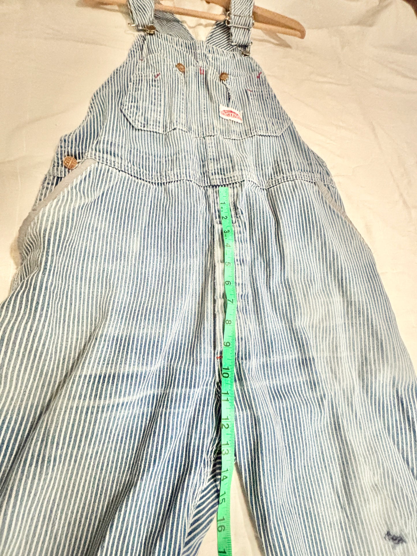 Round House hickory stripe overalls