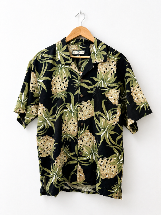 Tommy Bahama 100% Silk Pineapple Hawaiian Shirt
