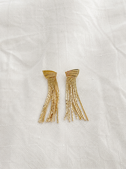 Gold-Tone Tassel Earrings