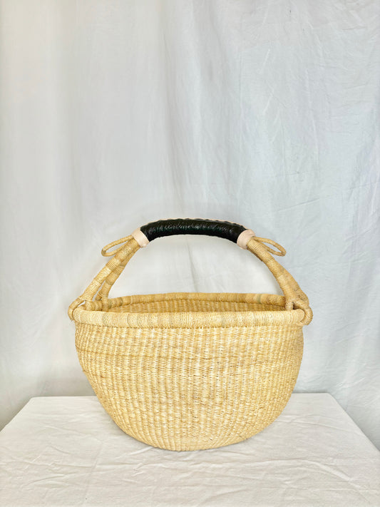 Natural handwoven basket