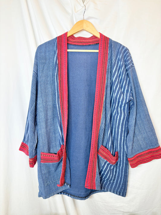 Indigo Open Front Kimono