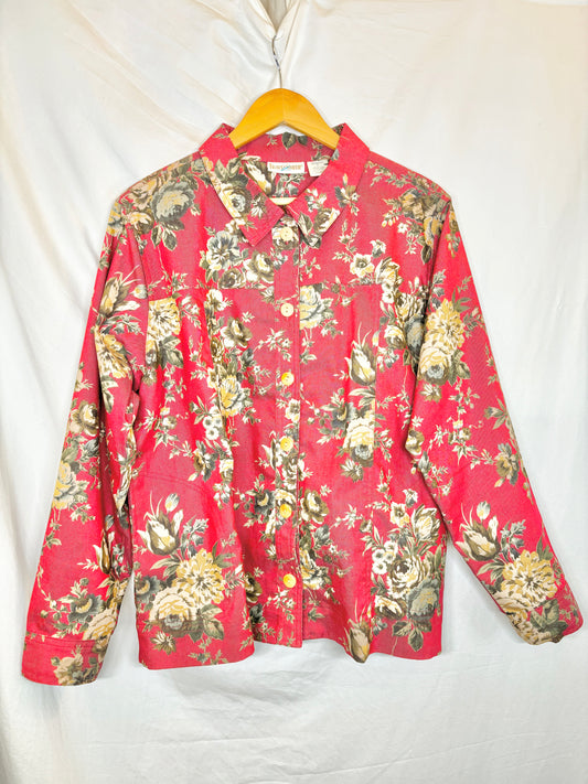 Vtg Rose jacket XL
