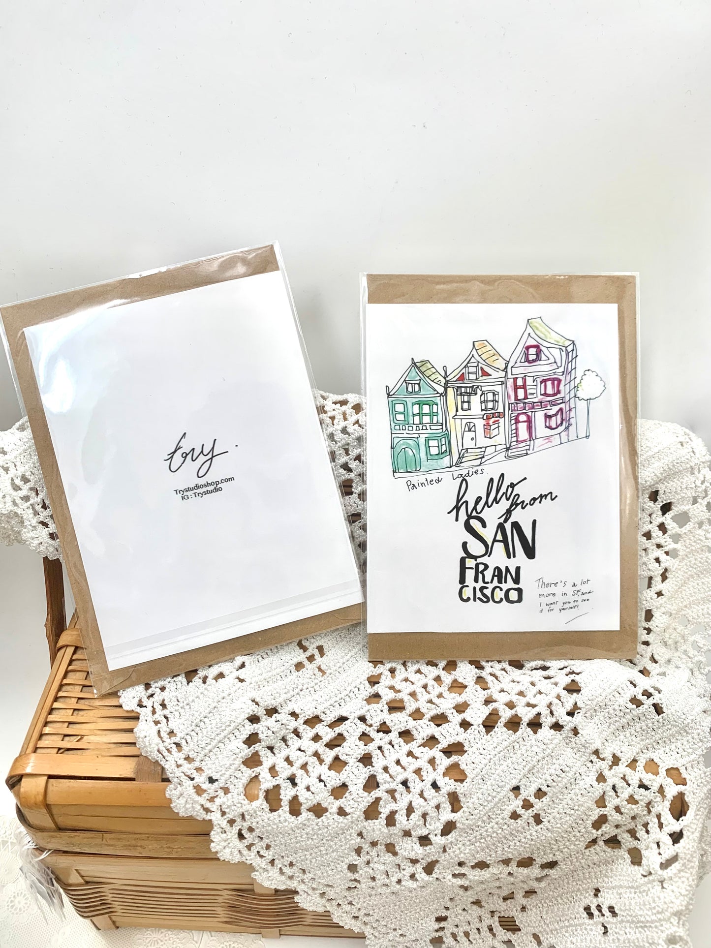 The Painted Ladies Greetings card