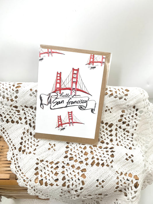 Golden Gate Bridge greeting card